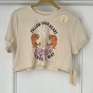 NWT! Recycled Threads cropped T-shirt